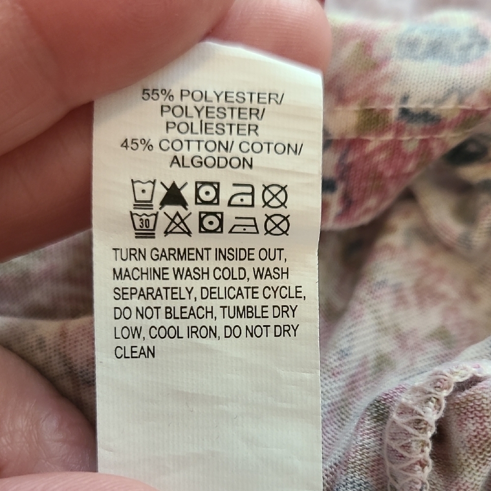 Lucky Brand Multicolor Floral Short Sleeve Tee - Picture 5 of 6